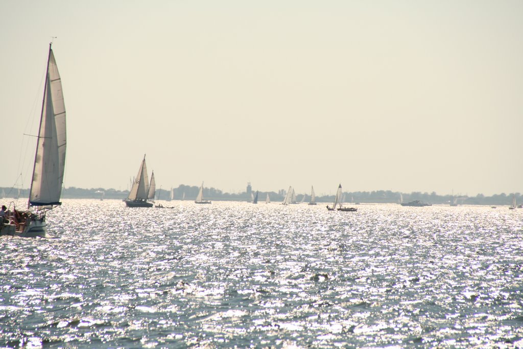 Kerktoren van Scharendijke vanaf water by machielgroenevelt