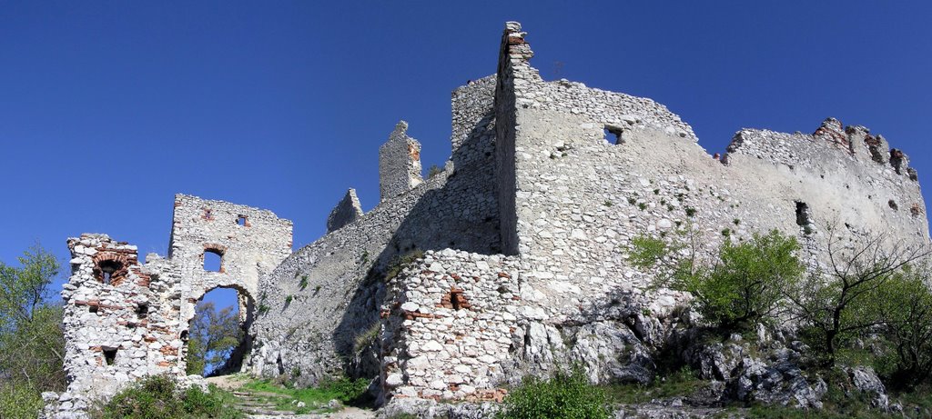 Plavecky castle from S - First gate by Ladislav Haraksim