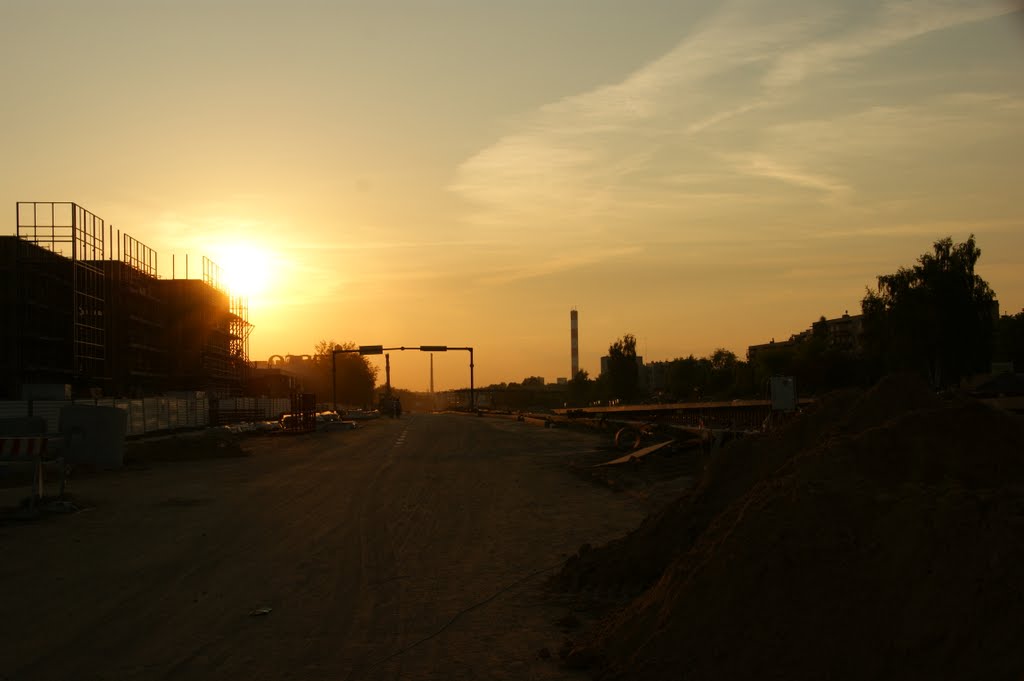 Kielce ul.Świętokrzyska Sunset Poland by marlacho