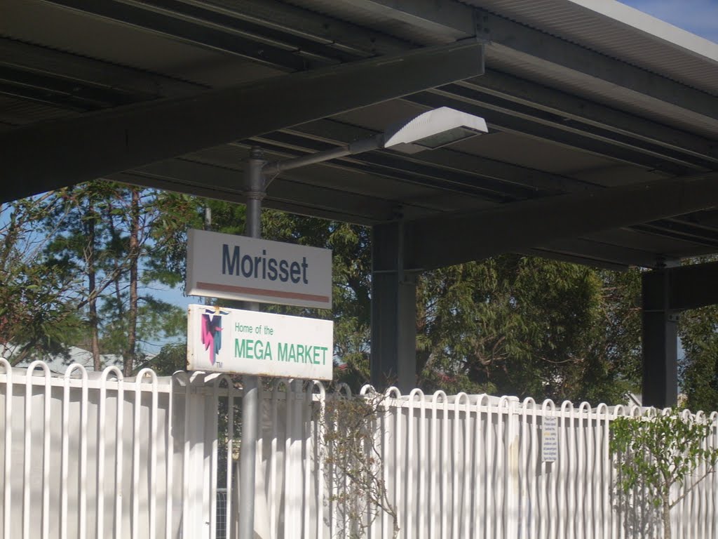 Morisset Station Sign Under New Sheltered Area by photomanthe2nd