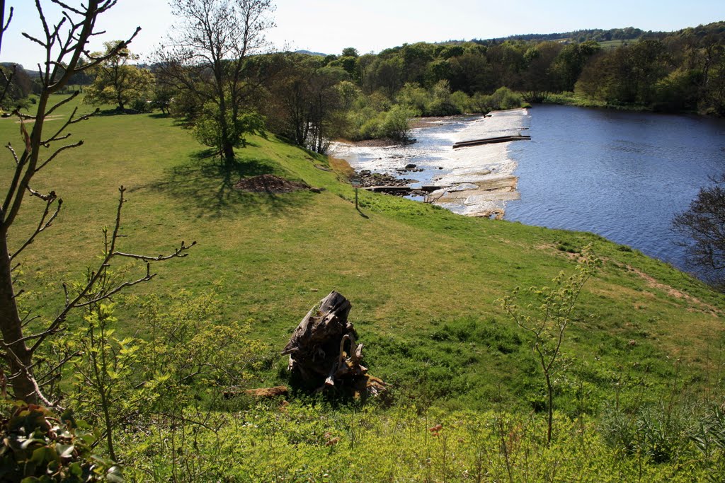 Chollerford Weir on the North Tyne River by Azzy