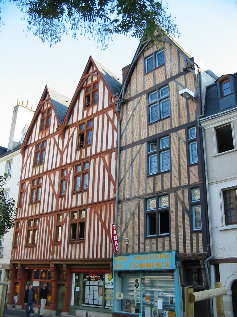 Tours - Façades de la fin du Moyen Âge rue Colbert by Athanasius Clay