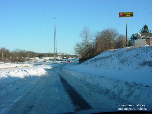 Batesville - On Ramp to East I-74 - Heavy Snow - 12/24/2004 by Christian K. McCoy