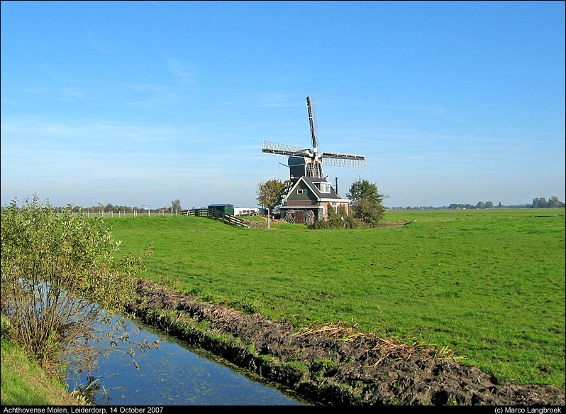 Achthovense molen, Ruigekade, Leiderdorp, the Netherlands by Marco Langbroek