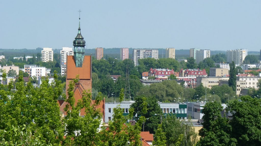 Kościół Rzymsko Katolicki p.w św Józefa - widok na miasto Bydgoszcz z ul Ogrody by Kazimierz .Mendlik