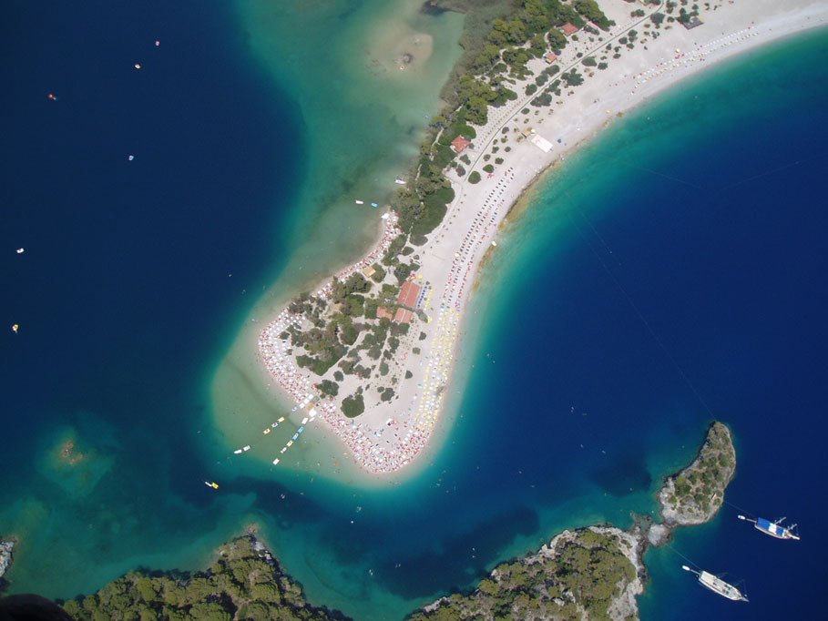 Olu Deniz Lagoon from Parachute by Richard G. Mullen