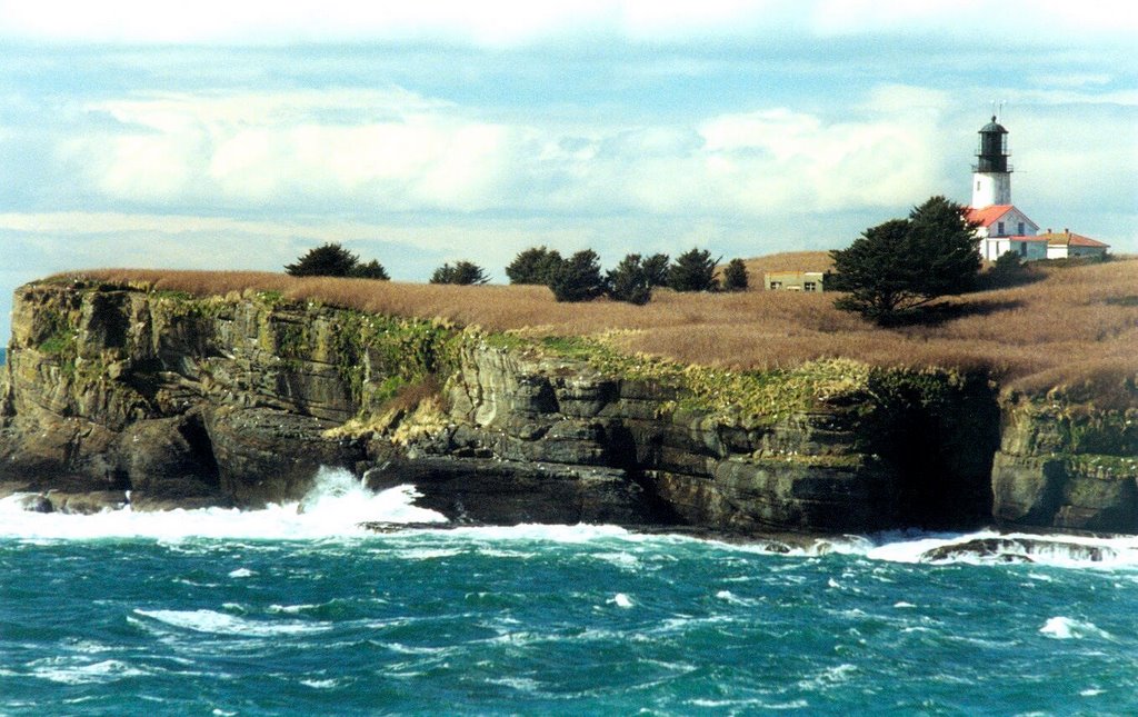 Cape Flattery Lighthouse on Tatoosh Island, WA by D Fred Hawley