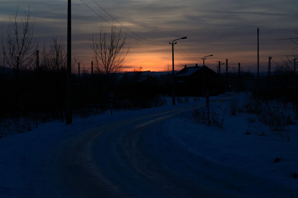 Kalter Winterabend in Coswig by Michael Schmieder