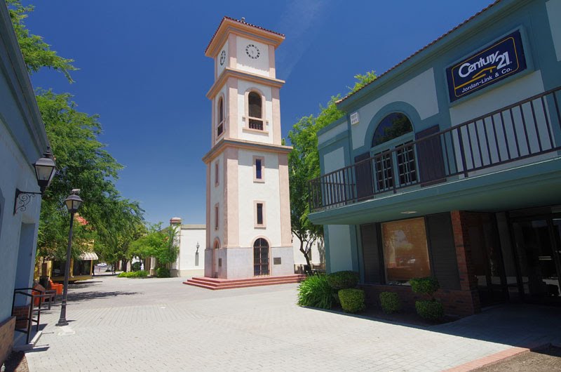 The Clock Tower in the middle of a bunch of Real Estate Businesses, 5/2011 by David Husted