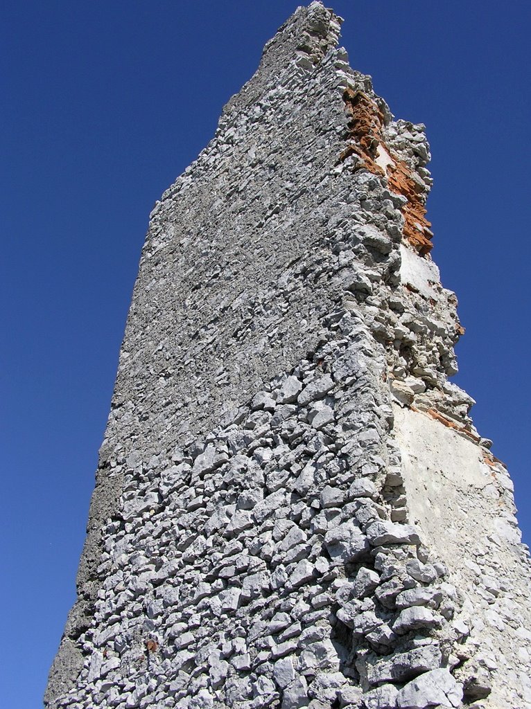 Plavecky castle - Central gotic tower from South by Ladislav Haraksim