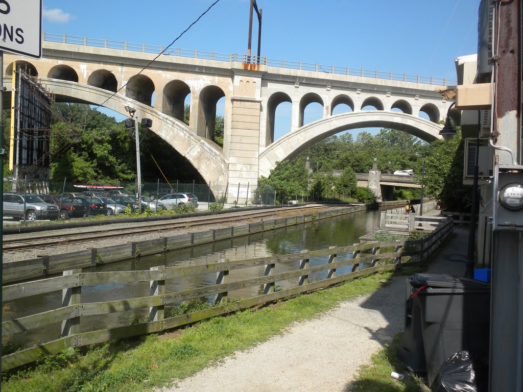 Manayunk Bridge from Canal Tow Path by neil.gilmour