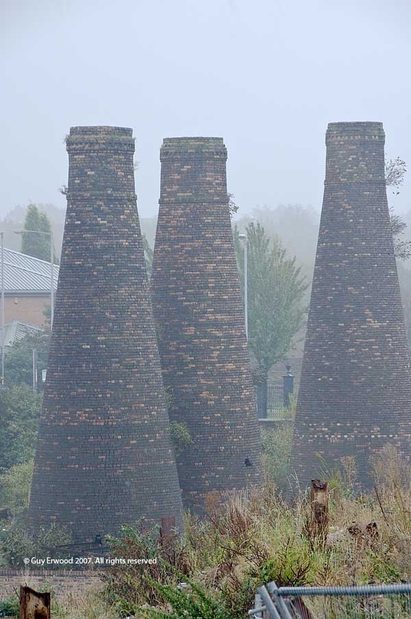 Old kilns from Bournes Bank, October 2007 by Guy Erwood