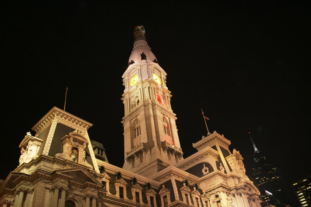 Philadelphia City Hall - at Night by Peter Bond