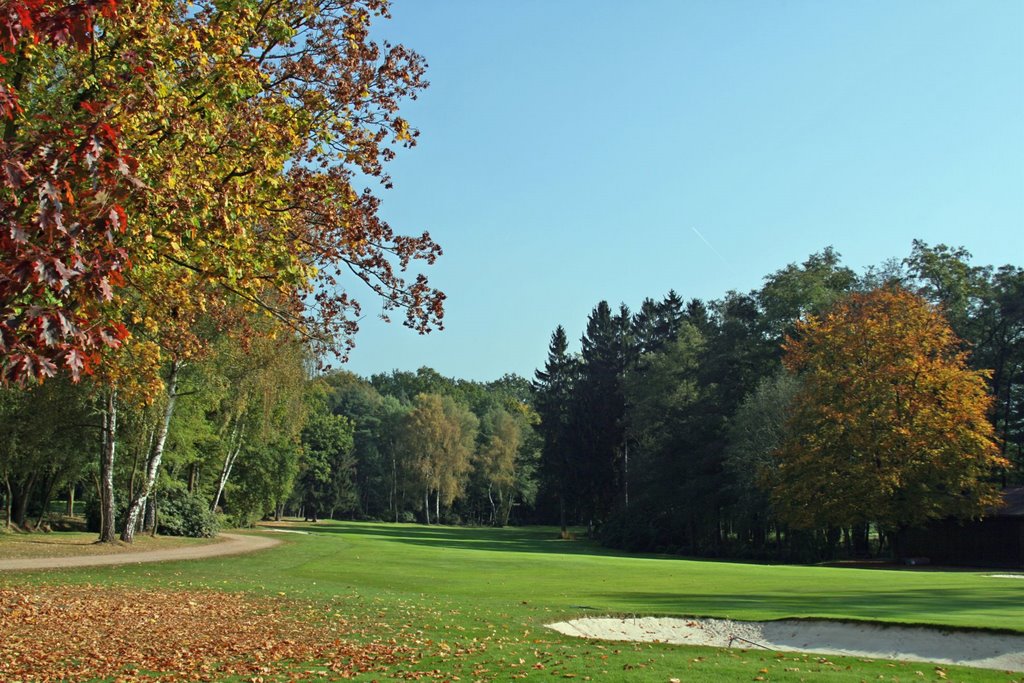 Golf Club Hanau Wilhelmsbad - Green and Fairway No 9 in beautiful colours of fall by Dieter Hoffmann