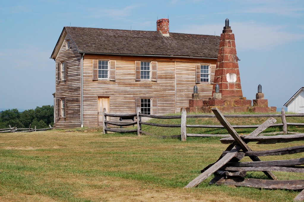 Henry House and Henry Hill Monument at the Manassas National Battlefield Park, Manassas, VA by Scotch Canadian