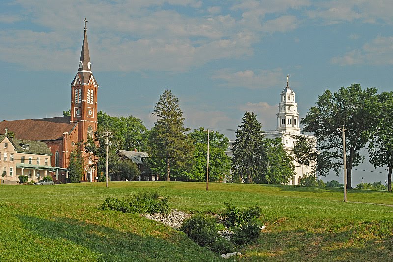 Mormon Temple on right by Grif