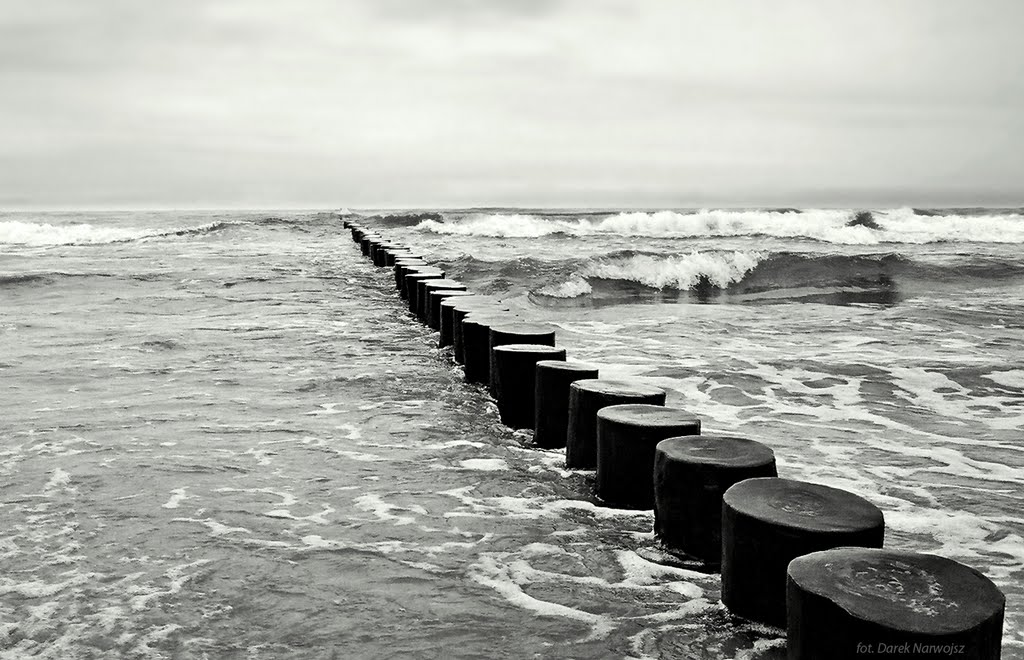 On a rainy day on the Baltic Sea by Darek Narwojsz