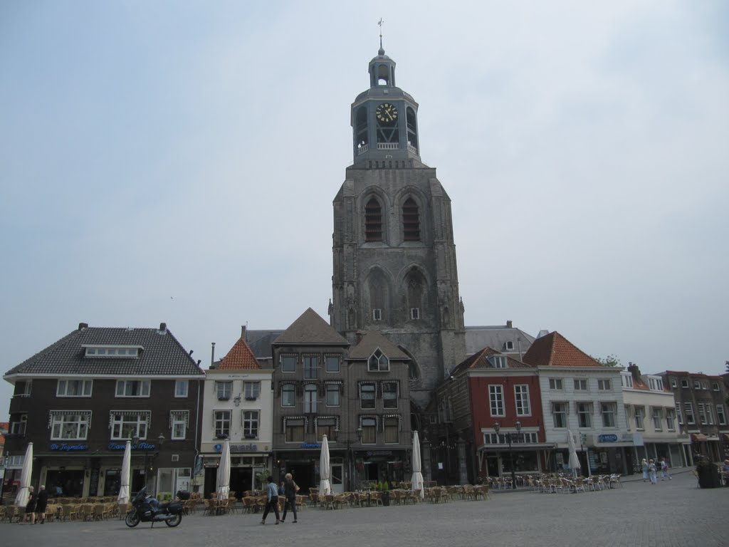 Grote Markt and the tower of the Sint Gertrudiskerk (also known as De Peperbus) by Willem Nabuurs