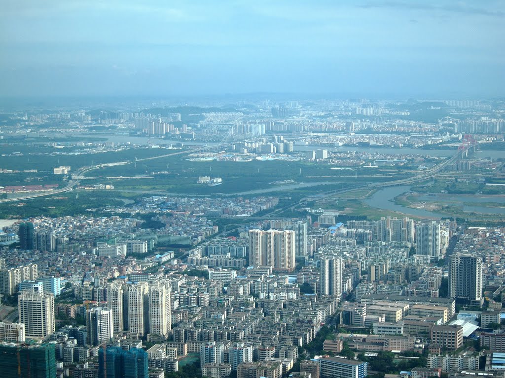 433.3 m tower overlooking the south to Guangzhou433.3米广州塔远眺南方向hw by hongwei66