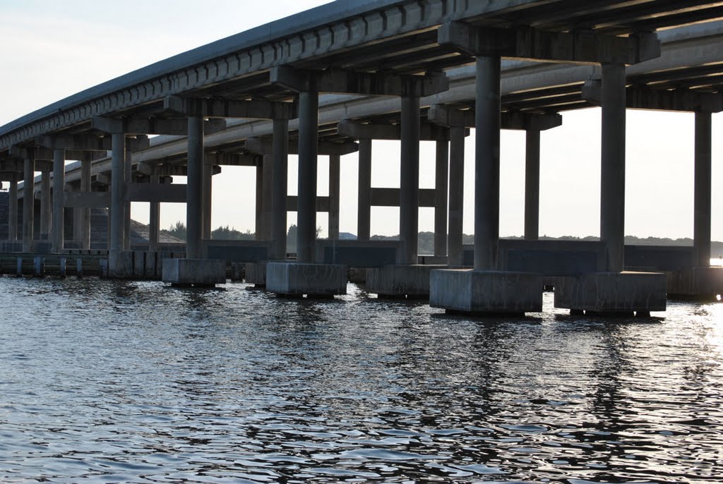 Under Pineda Causeway bridge by oakley06