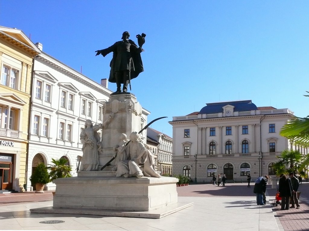 Szeged, KOSSUTH-szobor (1902) by Rigó Pál 