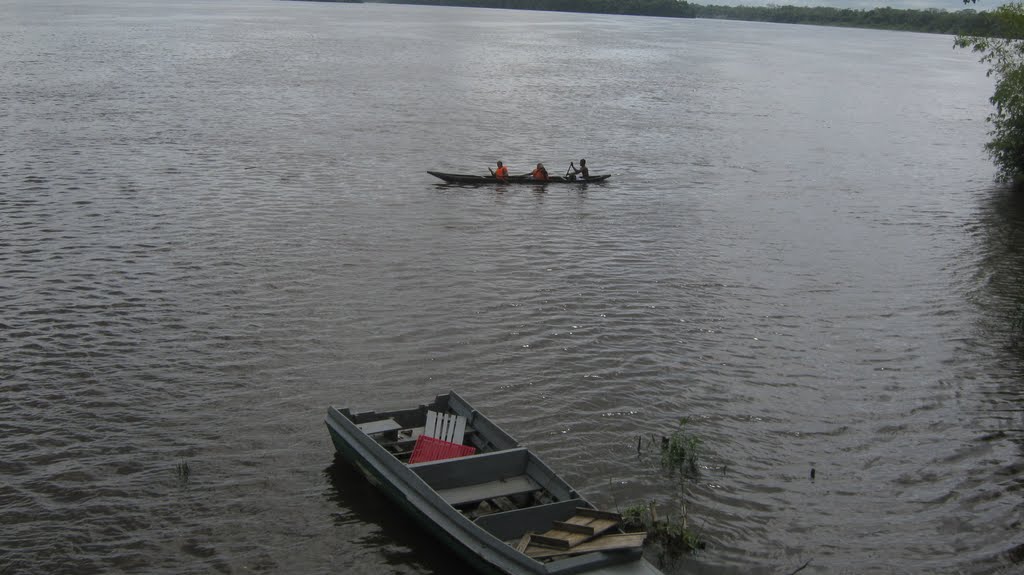 Three intrepid boatmen by Michael L. Hackett