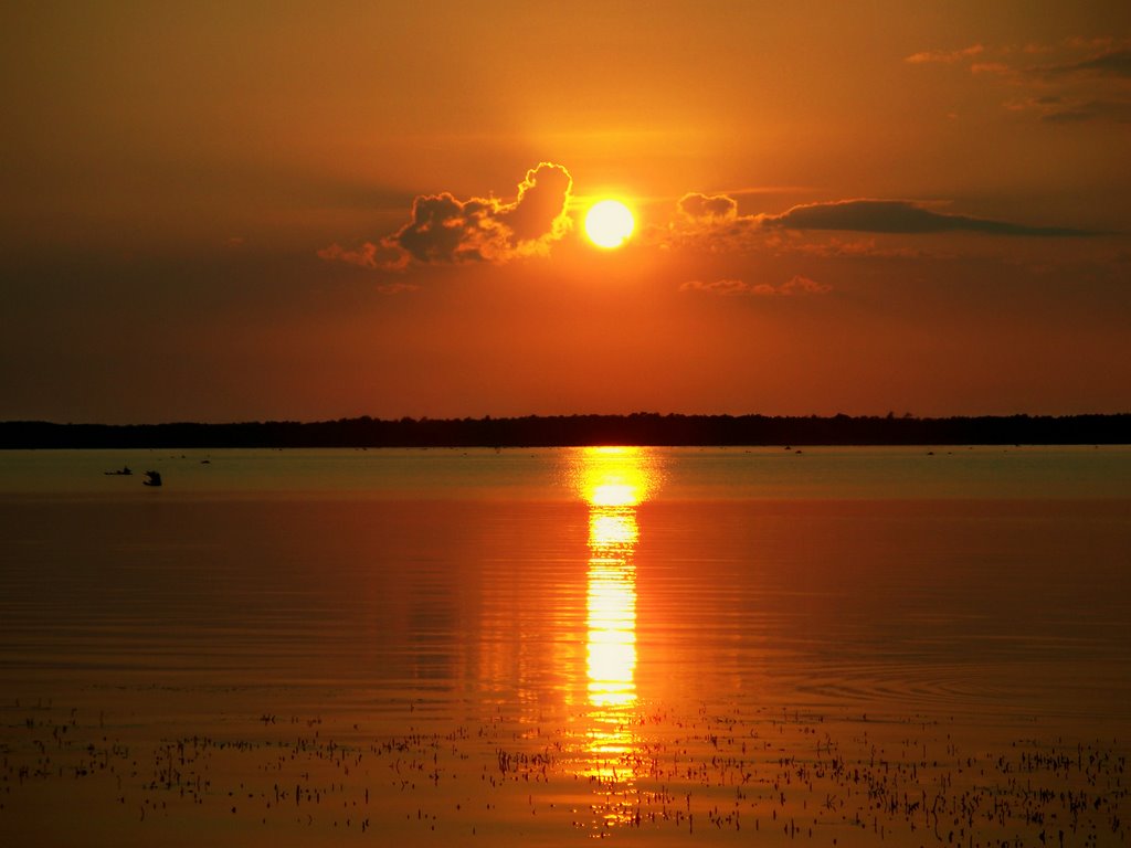 Sun Set Rodman Dam by alafiaoutlaw