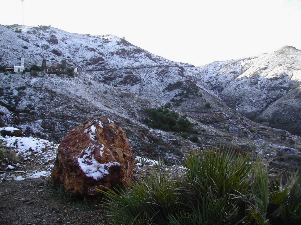 La Unión, carretera del 33 con nieve. Enero 2006. by Emilio.F.F