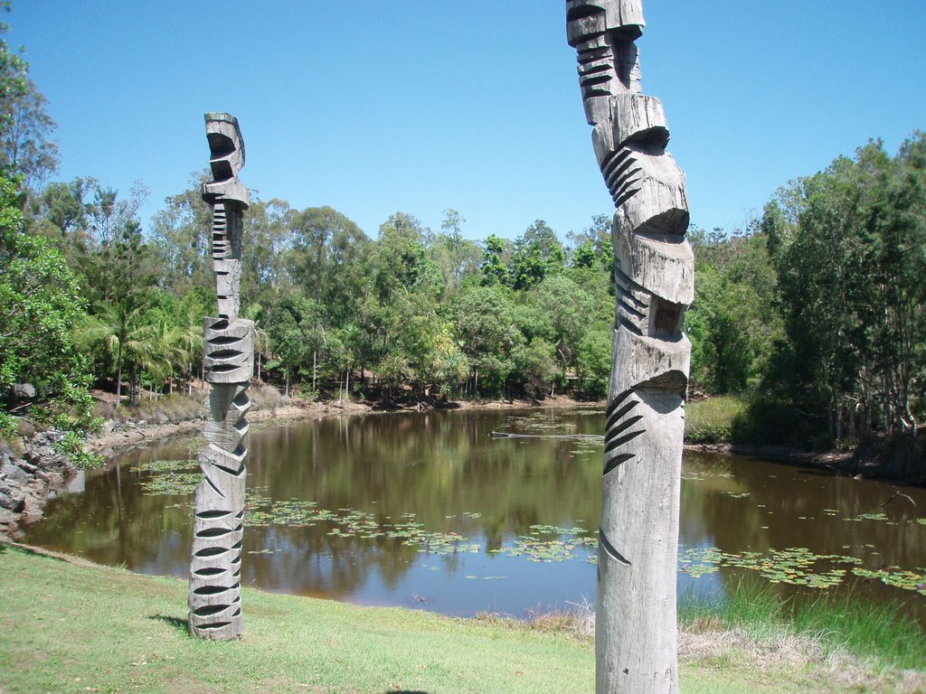 Mt Coot-tha Upper Lake with Totems (LT) by LukeT