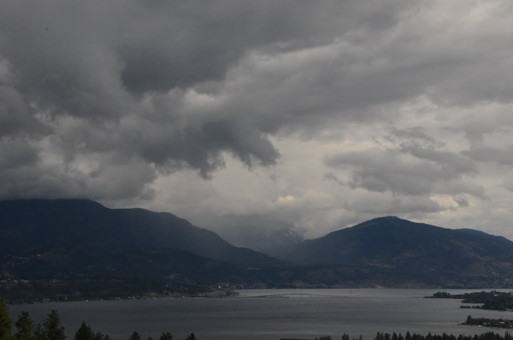 Storm over Lake Okanagan - Kelowna by jackborno