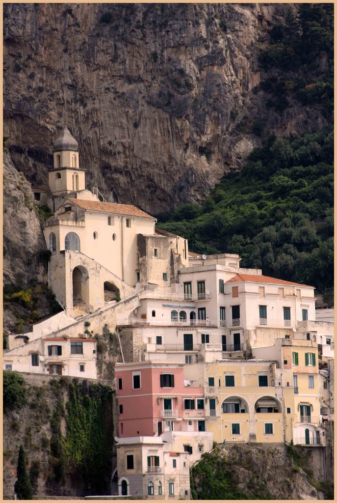 Up the Cliffs at Amalfi by George Sled