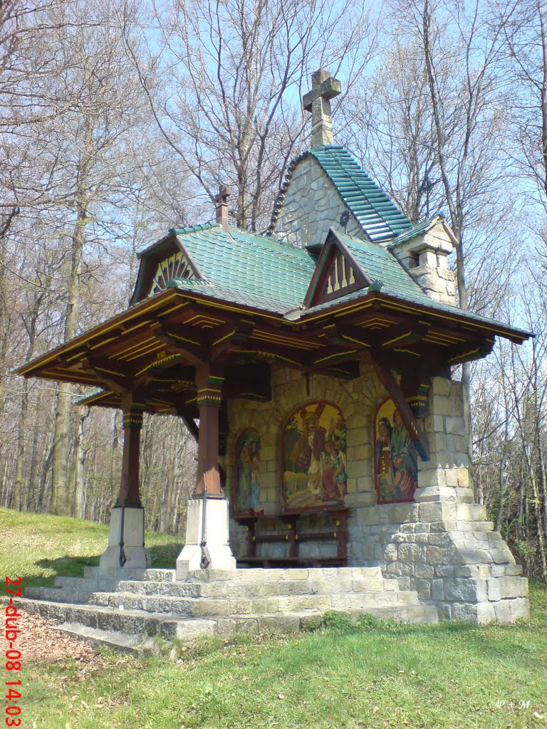 2008, Česká republika, Zlínský kraj, Hostýn nebo též Svatý Hostýn (734,6 m) je kopec v Hostýnských vrších, na kterém se nachází významné mariánské poutní místo - křížová cesta Dušana Jurkoviče, zastavení - VIII. by Petr19, Zastávka, CZ