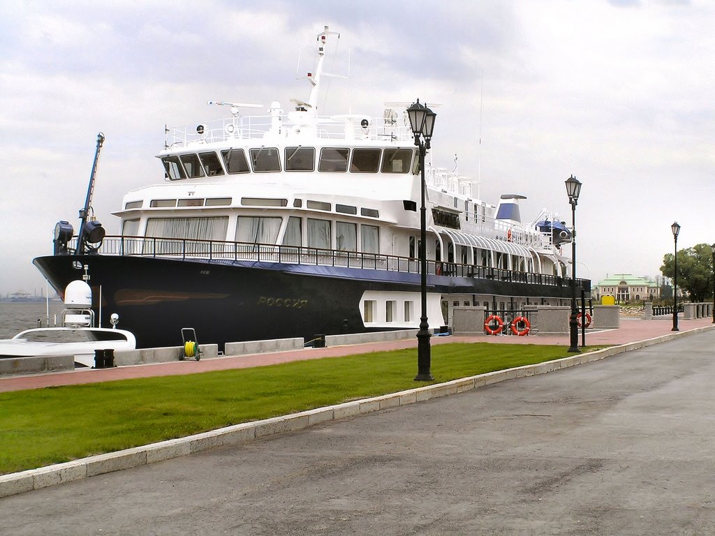 Yachts Russian president. Strelna. Harbor next to the press center of Russia president. by Vladimir Batarin