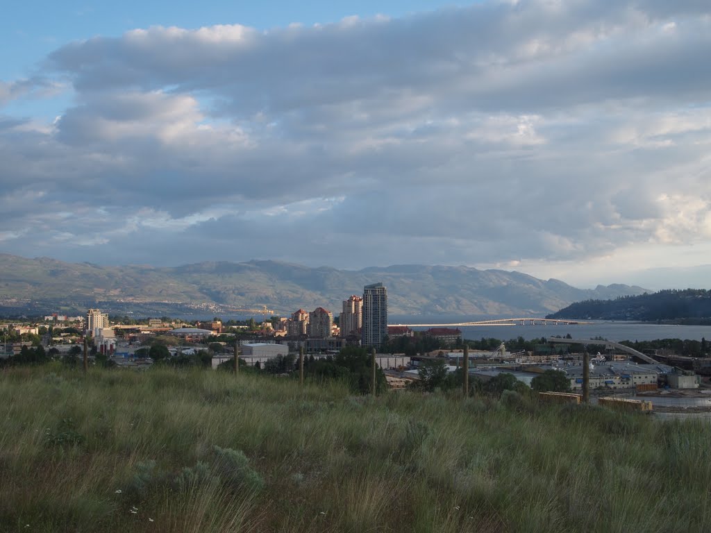 An evening view of downtown Kelowna by Greg A. Woods