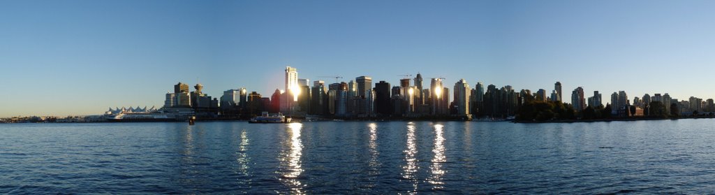 Downtown Skyline at sunset by arago