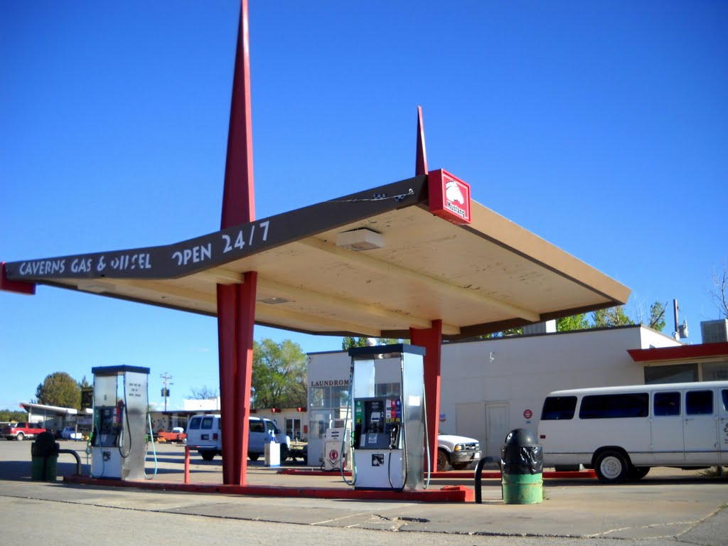 Grand Canyon Caverns gas station, Historic Route 66, Peach Springs, AZ, style: Googie by Mean Mister Mustard