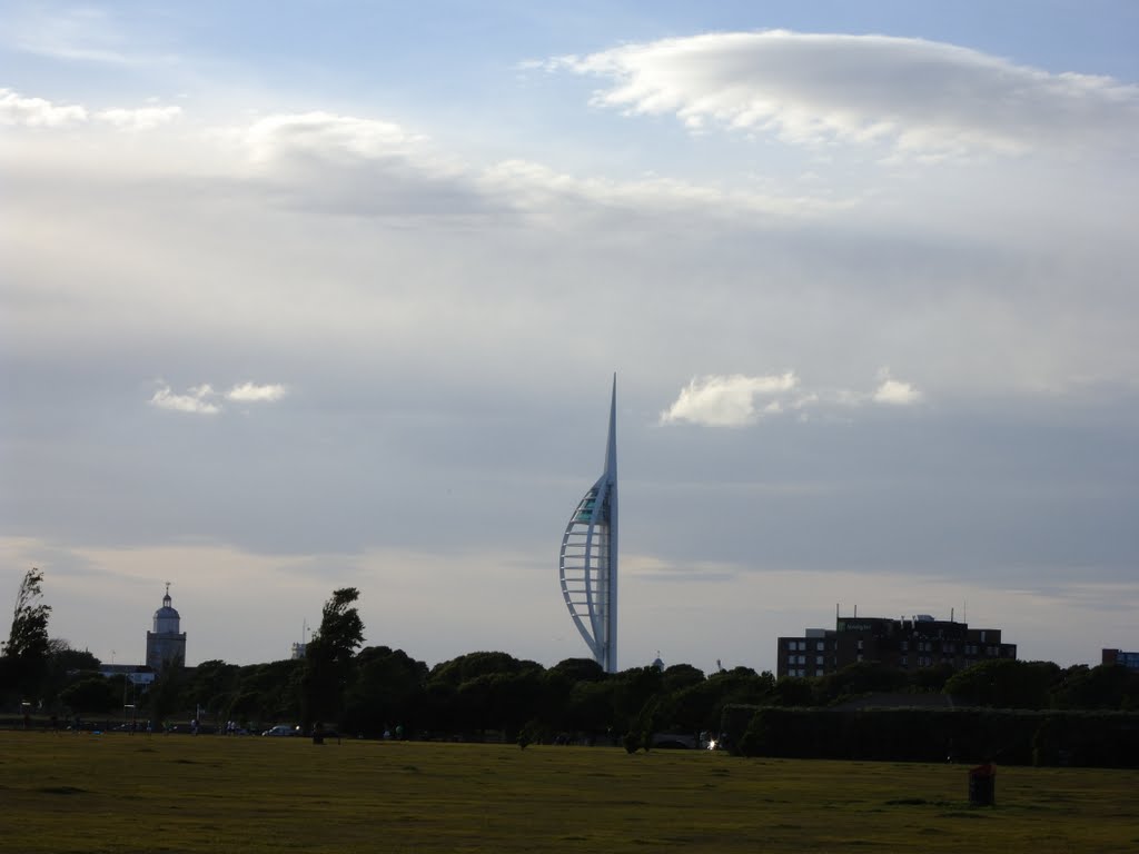 Spinnaker Tower in Portsmouth in distance by robsonap