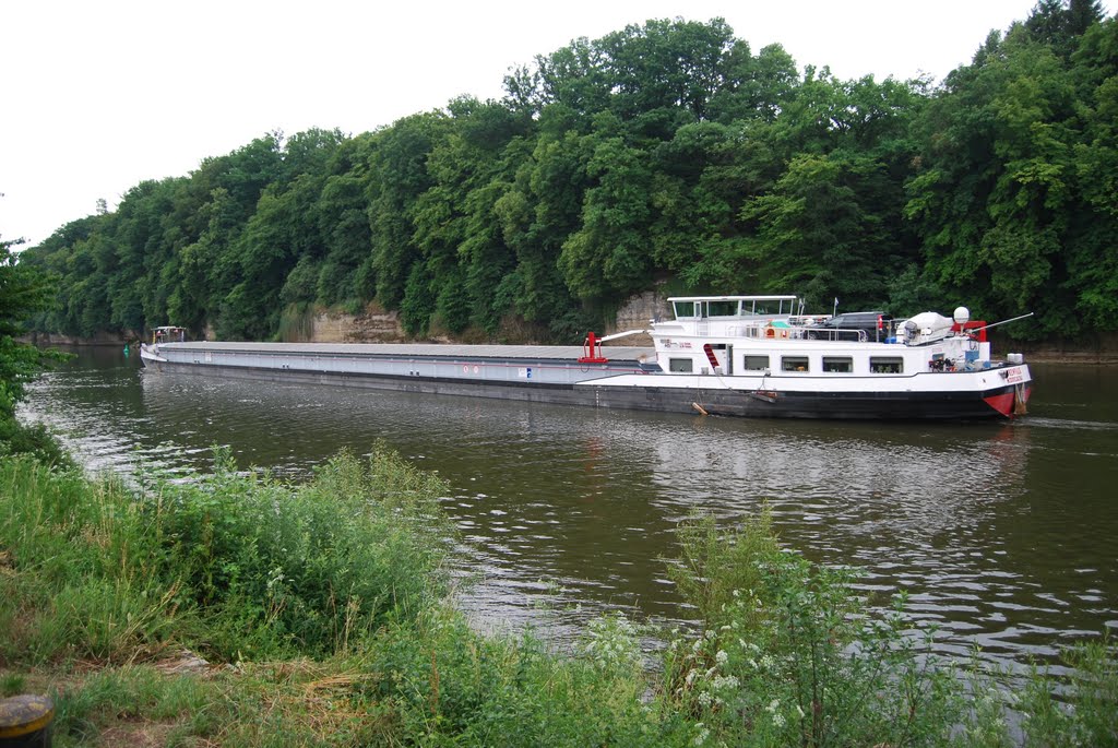 Cargo ships on the Neckar. by mariosrcmodels