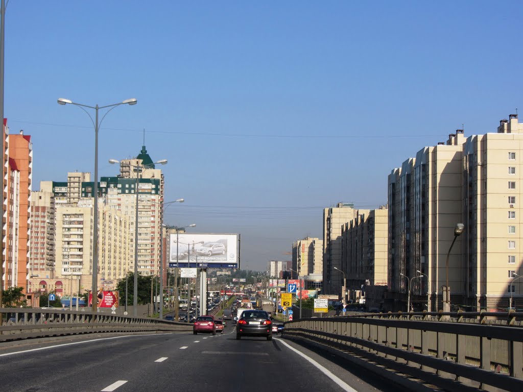 St-Petersburg/San-Pietroburgo. Въезд в Питер с КАД/ Enter to Petersburg from the circular highway/ L'entrata nella citta dal circonvallazione by Andrej Antipin