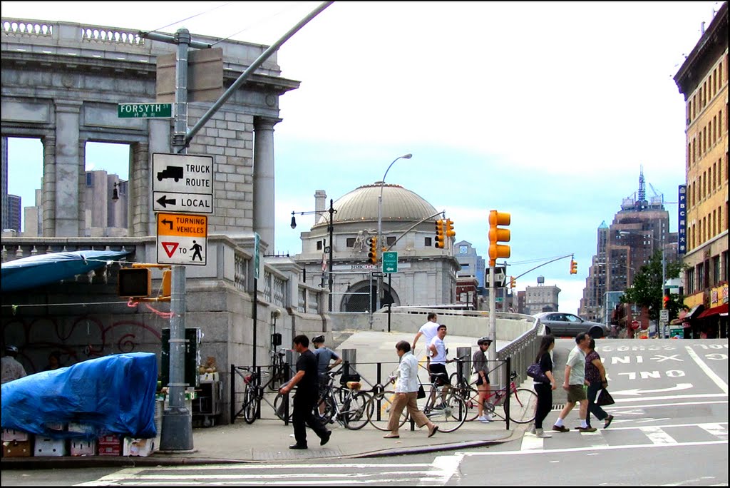 Entrance, Manhattan Bridge Bicycle Path - Forsyth Street & Canal Street, NYC - June 2011 by LuciaM