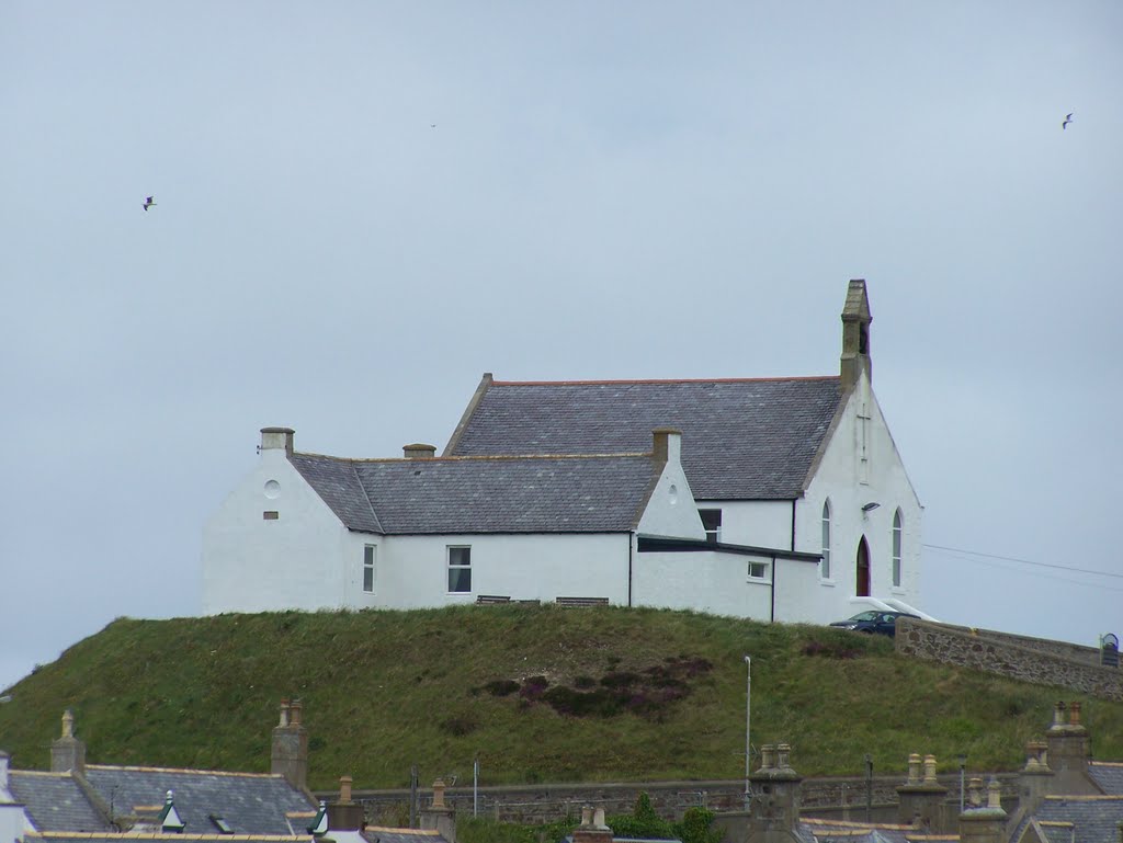 Church on top of a hill at Findochty or known locally as Finechty by Gilbert Smith