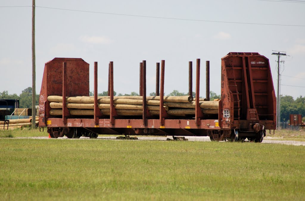 Norfolk Southern Railway, former Southern Railway, Bulkhead Flat Car No. 115645 at Bartow, FL by Scotch Canadian