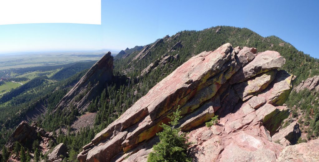 Summits of the Second, Third, Fifth, Fourth and First Flatirons by BoulderTraveler