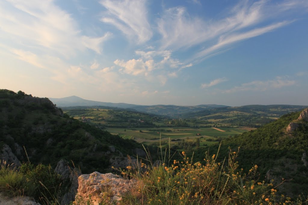 Looking at Rtanj mountain from the old fortress Sokograd by SlobaSerb