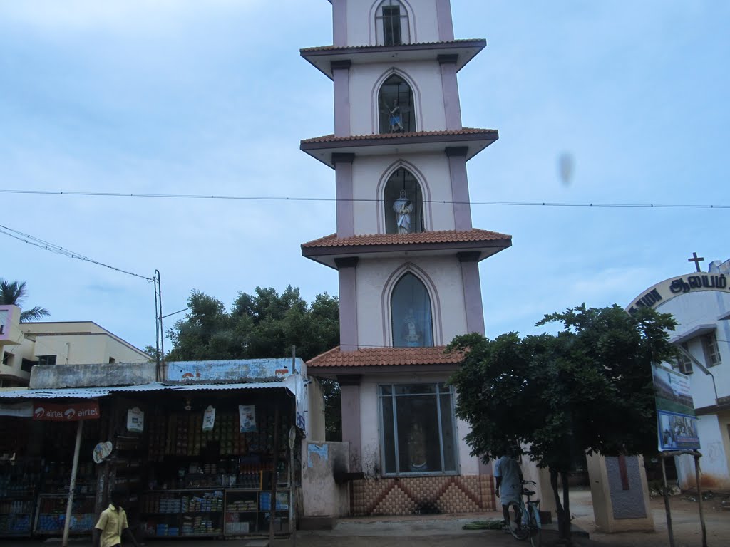 Church on Batlagundu to Dindugal road by PKMGuy