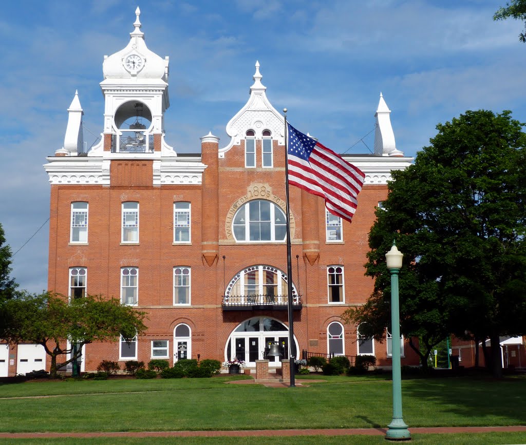 Wellington, Ohio USA town hall 1885 by Charlie Whipp