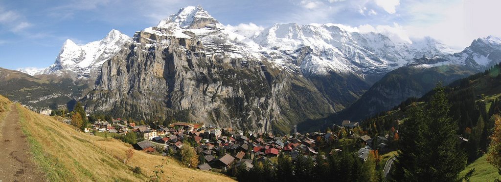 Schweiz, Berner Oberland: Panoramaweg oberhalb Mürren by Klaus Rommel