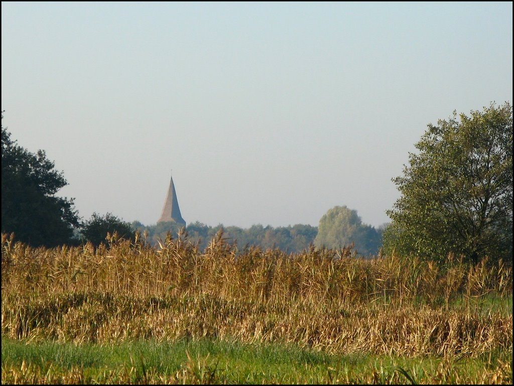 Onstwedde: Zicht op Juffertoren bij Terwupping by © Dennis Wubs