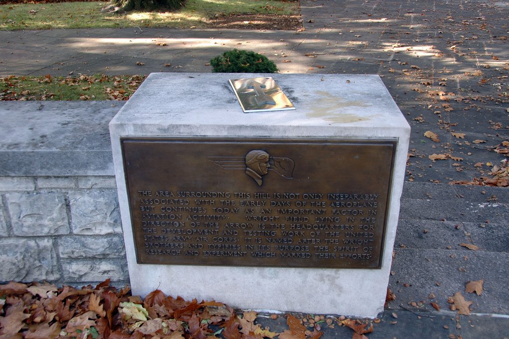 Plaque on Wright Brothers Hill by Mike Hanby