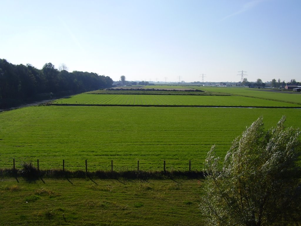 Zicht over de Polder vanaf de Muur van de Ruïne by Michiel_Konst